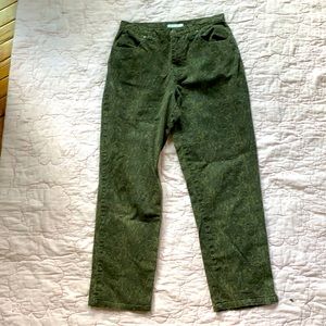 snakeskin print ankle jeans